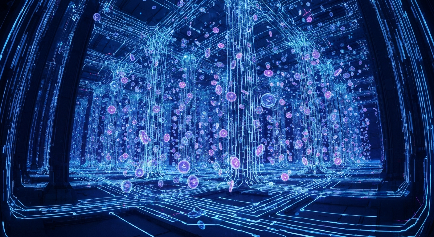 Abstract visualization of a massive neural context window