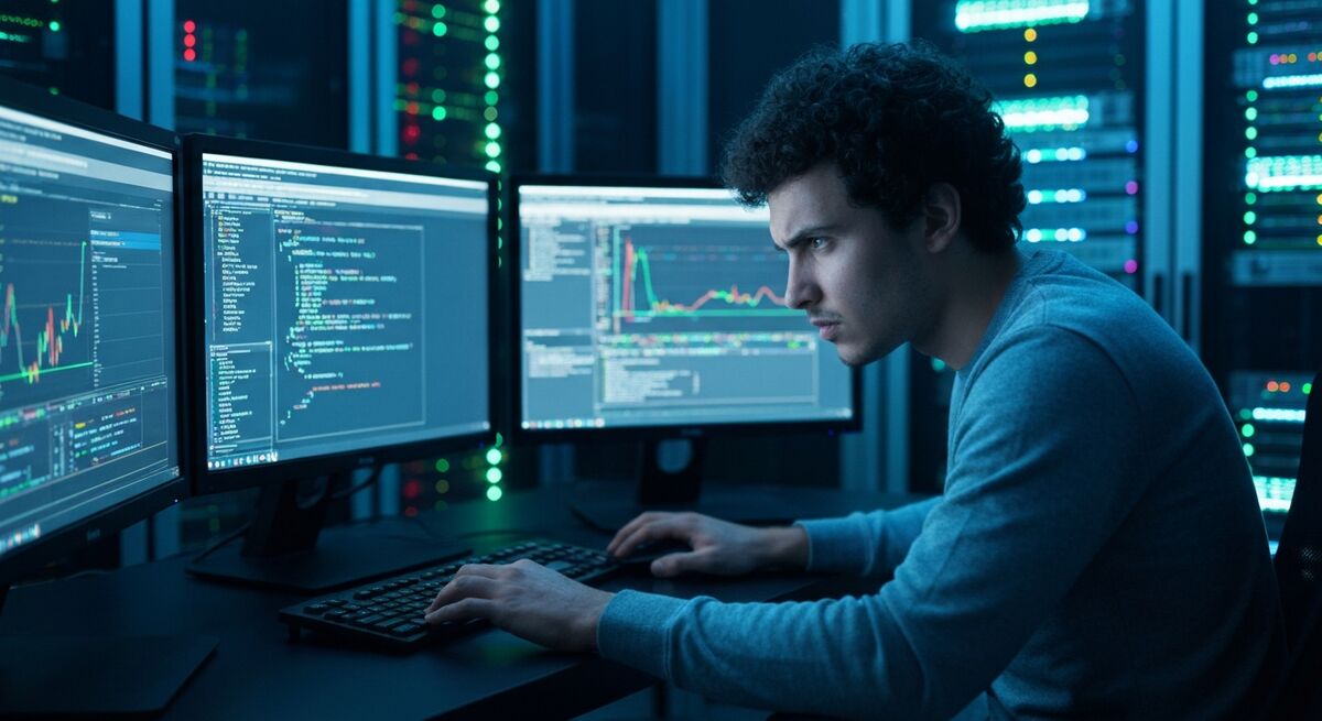 Software engineer managing a high-stakes zero-downtime cloud migration at 2am